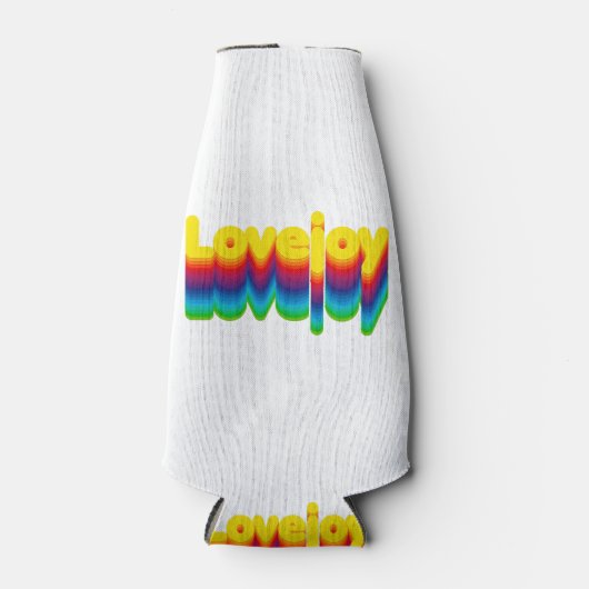 Rainbow Layers Lovejoy Name Label Flaschenkühler (Vorderseite)