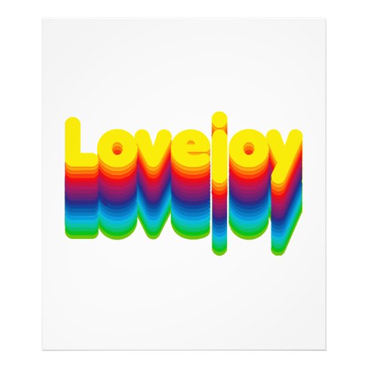 Rainbow Layers Lovejoy Name Label Fotodruck (Vorne)