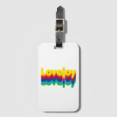 Rainbow Layers Lovejoy Name Label Gepäckanhänger (Vorderseite Vertikal)