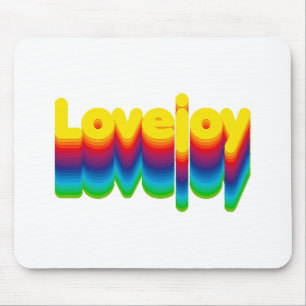 Rainbow Layers Lovejoy Name Label Mousepad