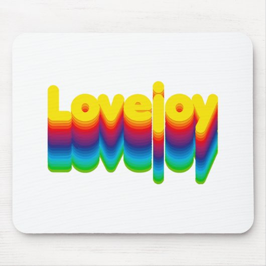 Rainbow Layers Lovejoy Name Label Mousepad (Vorne)