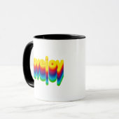 Rainbow Layers Lovejoy Name Label Tasse (Vorderseite Links)