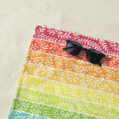 Rainbow Leaf Pattern Boho Strandtuch (Beispiel)
