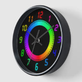Rainbow LED Style Wall Clock Uhr (Winkel)