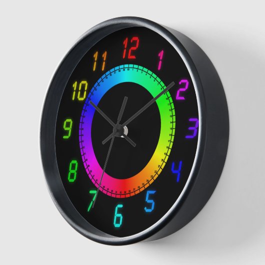 Rainbow LED Style Wall Clock Uhr (Winkel)