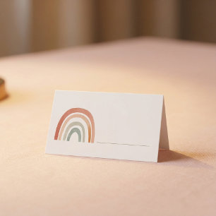 Rainbow-leere Platzkarte mit Handschrift