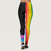 Rainbow-Leggings Schwarze und Rainbow-Stretchpflan Leggings (Rückseite)