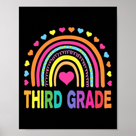 Rainbow-Lehrer der dritten Klasse Kinder bis zum S Poster (Vorne)