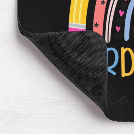 Rainbow-Lehrer der dritten Klasse zurück in die Sc Mousepad (Ecke)