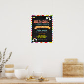 Rainbow-Lehrer zurück zum Flyer der Schule Poster (Küche)