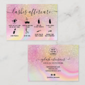 Rainbow-Leinen Aftercare-Glitzer-Ober-Marmor Visitenkarte (Vorne/Hinten)