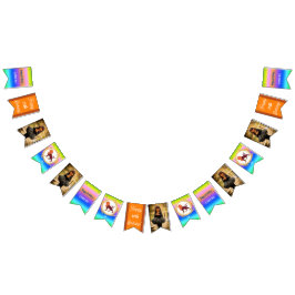 Rainbow Leo Glitzer Birthday Party Wimpelkette