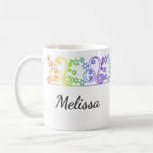 Rainbow Leo Star Signing Border Personalisierte Mu Kaffeetasse (Links)