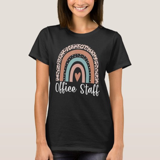 Rainbow Leopard Admin Assistents Squa T-Shirt (Vorderseite)