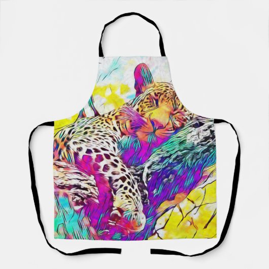 Rainbow Leopard All-Over-Print-Schürze Schürze (Vorderseite)