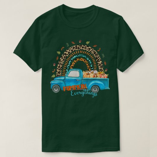 Rainbow Leopard Auto Pumpkin Alles, Fall, Autu T-Shirt (Design vorne)