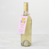 Rainbow Leopard Baby Dusche Vielen Dank Flaschenanhänger (Angewinkelt)