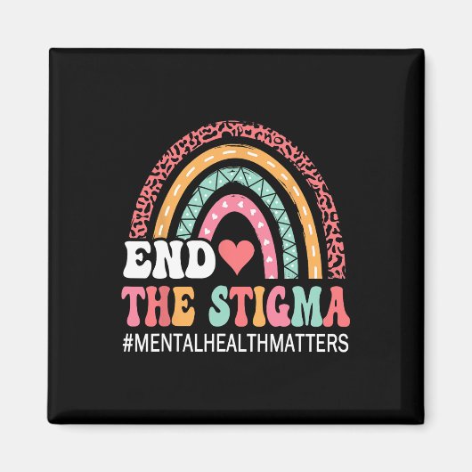 Rainbow Leopard beendet das Stigma Mental Health M Magnet (Vorne)