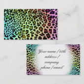 Rainbow Leopard Business Card Visitenkarte (Vorne/Hinten)