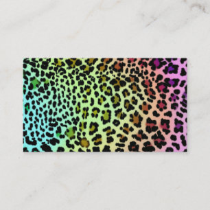 Rainbow Leopard Business Card Visitenkarte