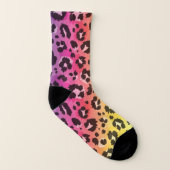 Rainbow Leopard Cheetah Animal Print Muster Socken (Rechts - Außen)
