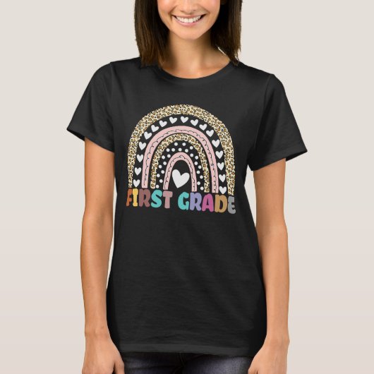 Rainbow Leopard Children Teacher Team T-Shirt (Vorderseite)