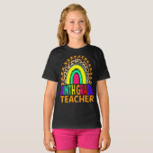 Rainbow Leopard der neunten Klasse zurück zur Schu T-Shirt (Vorne ganz)