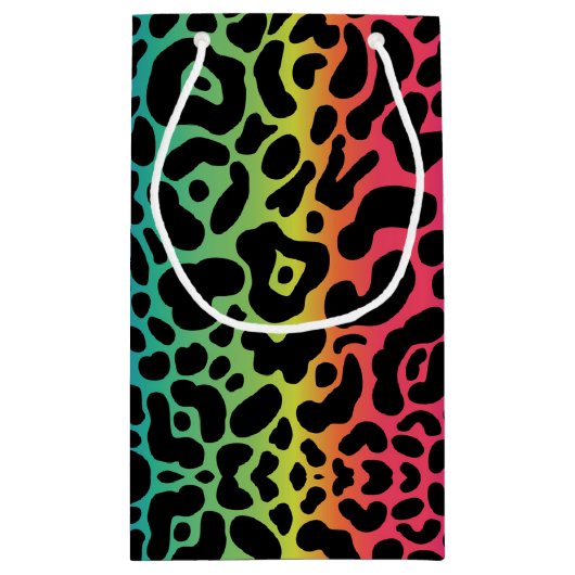 Rainbow Leopard Geschenktasche Kleine Geschenktüte (Rückseite)