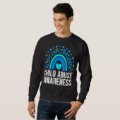 Rainbow Leopard im April tragen wir blauen Kindesm Sweatshirt (Vorne ganz)