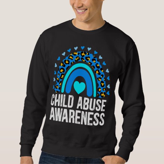 Rainbow Leopard im April tragen wir blauen Kindesm Sweatshirt (Vorderseite)
