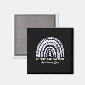 Rainbow Leopard International Overdose Awareness D Magnet (Vorderseite/Rückseite)