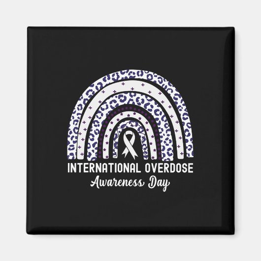 Rainbow Leopard International Overdose Awareness D Magnet (Vorne)