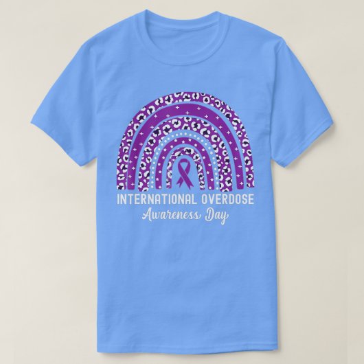 Rainbow Leopard International Overdose Awareness D T-Shirt (Design vorne)