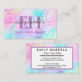 Rainbow Leopard Iridescent Beruflich Salon Visitenkarte (Vorne/Hinten)