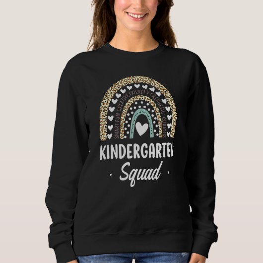 Rainbow Leopard Kindergarten Zurück zur Schule Tea Sweatshirt (Vorderseite)