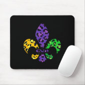 Rainbow Leopard Mardi Gras Fleur De Lis Us New Orl Mousepad (Mit Mouse)