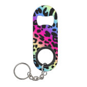 Rainbow Leopard Muster Mini Flaschenöffner (Vorderseite)