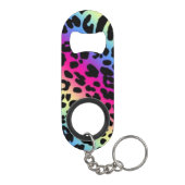 Rainbow Leopard Muster Mini Flaschenöffner (Rückseite)