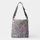Rainbow Leopard Muster Tragetaschen Mit Langen Trägern (Vorderseite)