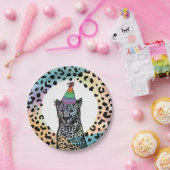 Rainbow Leopard Paper Tellers Birthday Party Pappteller (Party)