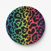 Rainbow Leopard Papierplatte Pappteller (Vorderseite)