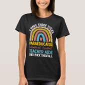 Rainbow Leopard Paraprofessional Assistant Paraedu T-Shirt (Vorderseite)