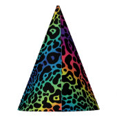 Rainbow Leopard Party Hat Partyhütchen (Rückseite)