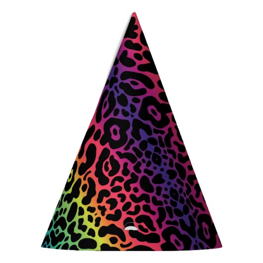 Rainbow Leopard Party Hat Partyhütchen (Links)