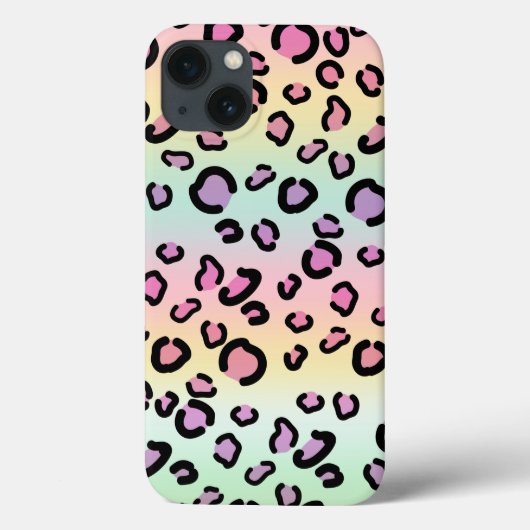Rainbow Leopard Print Ästhetische Geparden Case-Mate iPhone Hülle (Rückseite)
