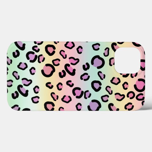 Rainbow Leopard Print Ästhetische Geparden Case-Mate iPhone Hülle (Rückseite (Horizontal))