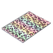 Rainbow Leopard Print Ästhetische Geparden Notizblock (Linke Seite)