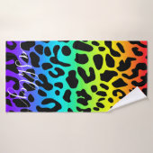 Rainbow Leopard Print Badehandtuch (Badehandtuch)