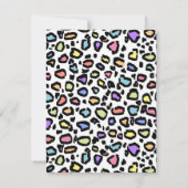 Rainbow Leopard Print Birthday Party Einladung (Rückseite)