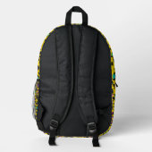 Rainbow Leopard Print Black Paw Yellow Cool Tees Bedruckter Rucksack (Rückseite)